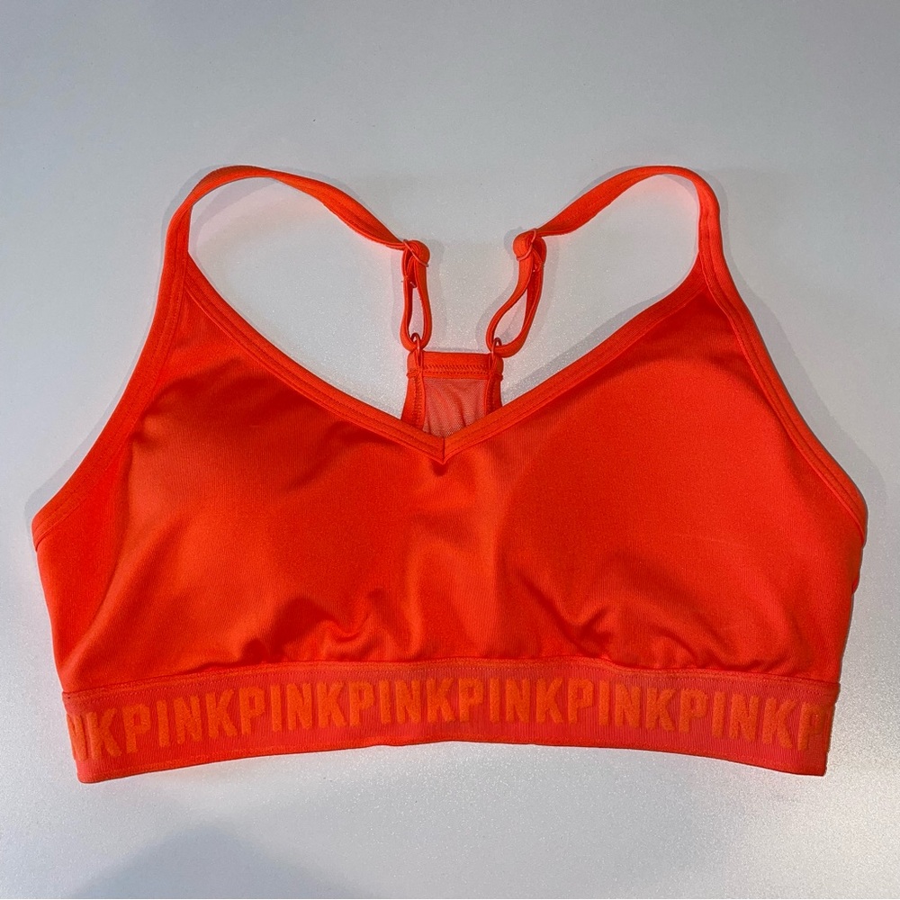 🔥 3 for $15 🔥
PINK Ultimate Sports Bra size medium neon Aloha orange